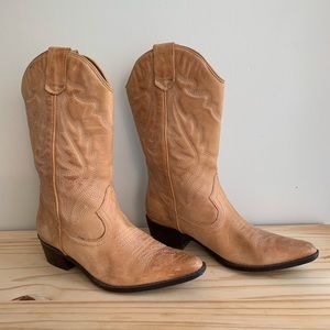 ALDO - Vintage cowgirl boots light leather